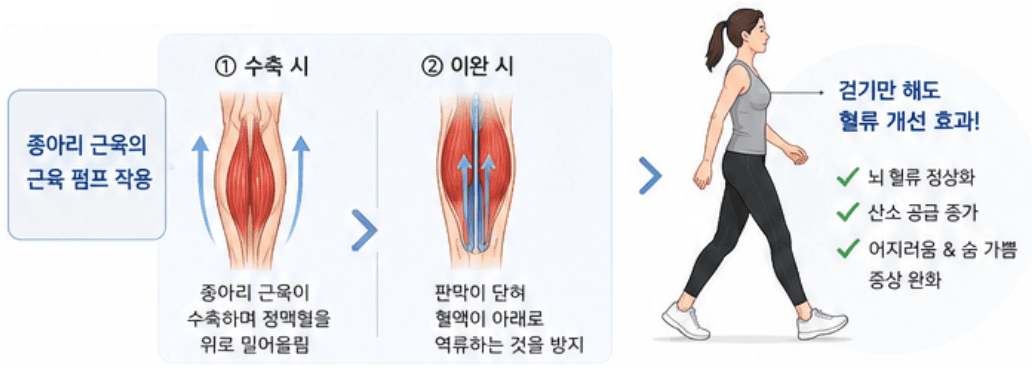 걸을 때 증상 사라짐